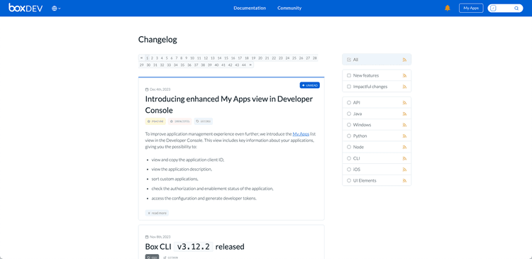 Box Developer Changelog
