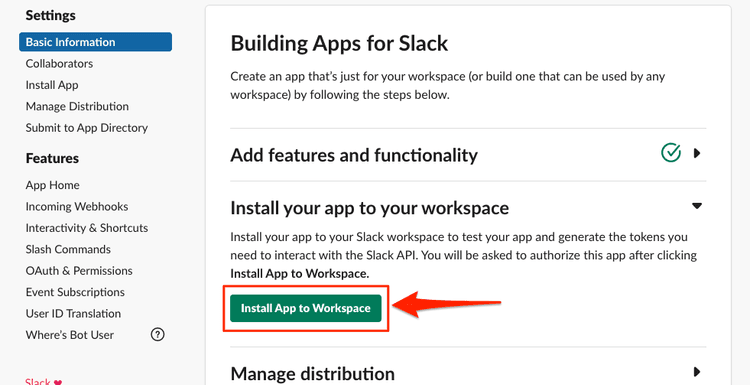 Enable Slack Event Subscriptions